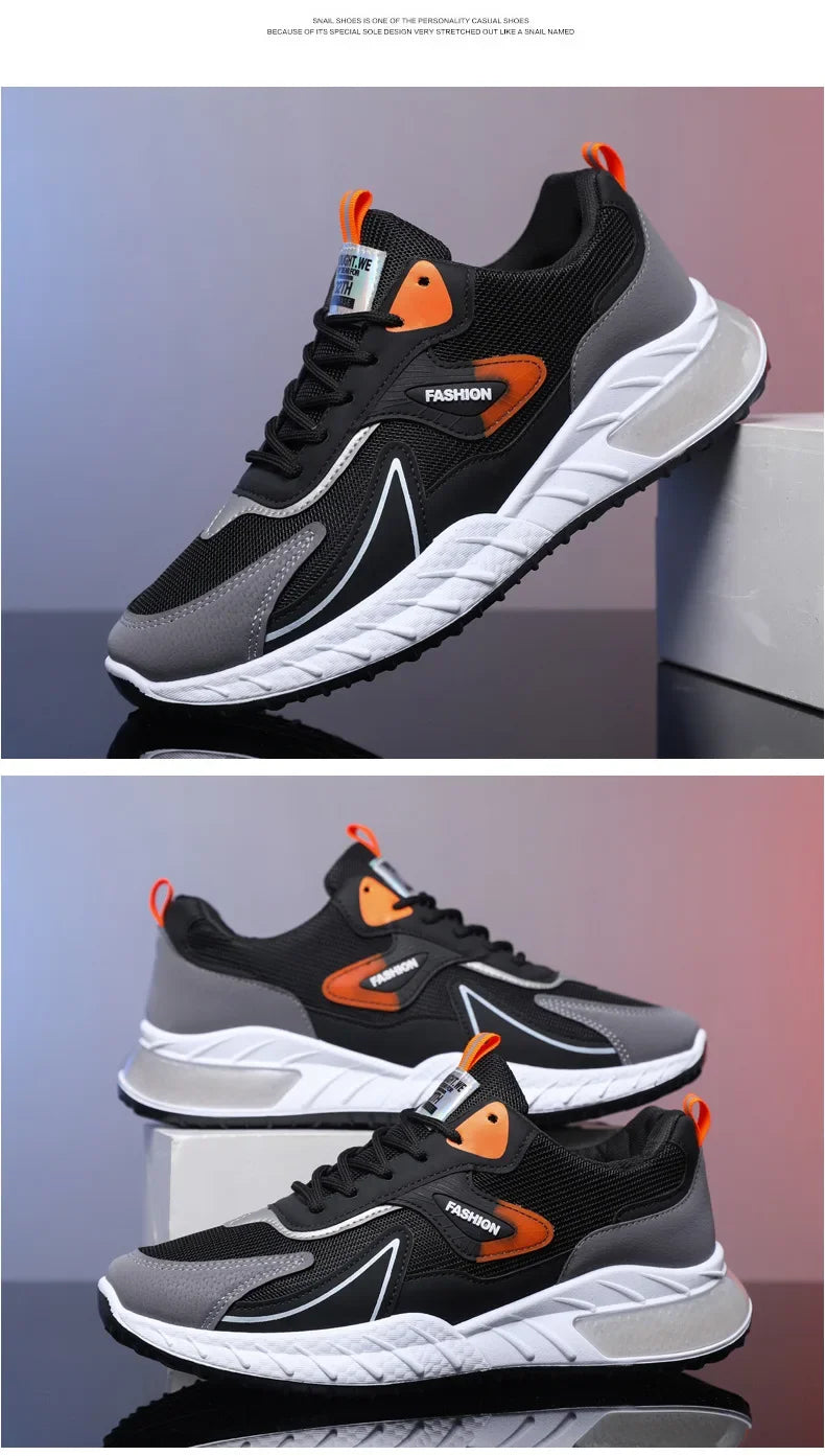 Men's Sneakers Fashion Breathable Vulcanized Shoes Casual Sports Shoes Men Trendy Lace-up Sneakers Zapatillas Hombre 2024