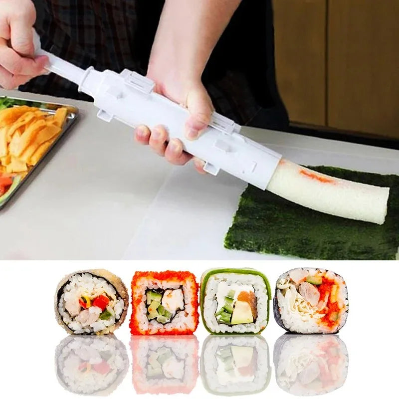 Magic Rice Mold Sushi Maker Roller Machine DIY Japanese Bento Vegetable Meat Sushi Rolling Tool Kitchen Gadgets Accessories