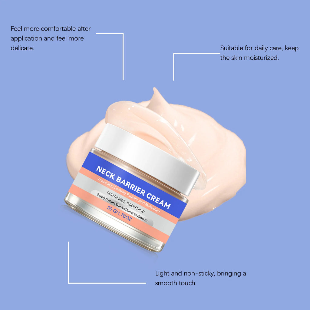 Neck Firming Massage Cream Deep Moisturizing Neck Lines Smoothing Skin Tightening Gentle Hydrating Soft Smooth Daily Neck Care