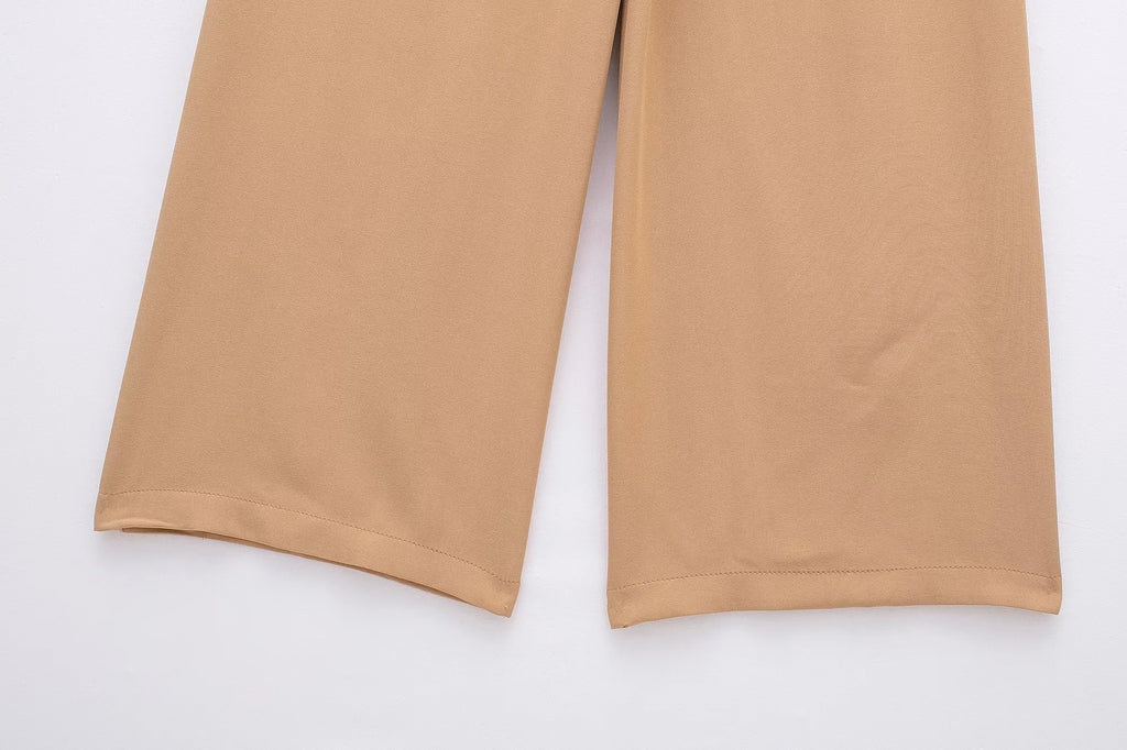 HXAO 2024 Women's Pants Baggy Wide Pants Woman Fashion Black Trousers Casual High waisted Pants Autumn Bluey Flared leggings
