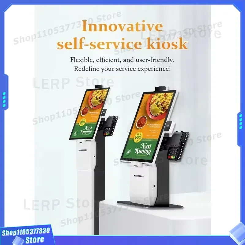 Touch Screen Kiosk Self-Service Ordering System with Printer Support POS Machine for Restaurant Payment Kiosk