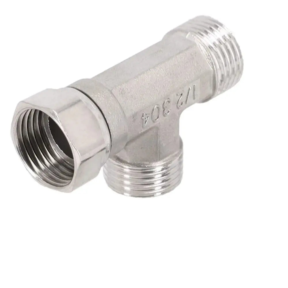 Durable Stainless Steel 3 Ways Valve Shower Faucet Converter T Adapter Spray Nozzle Water Splitter Shower Valve Bathroom