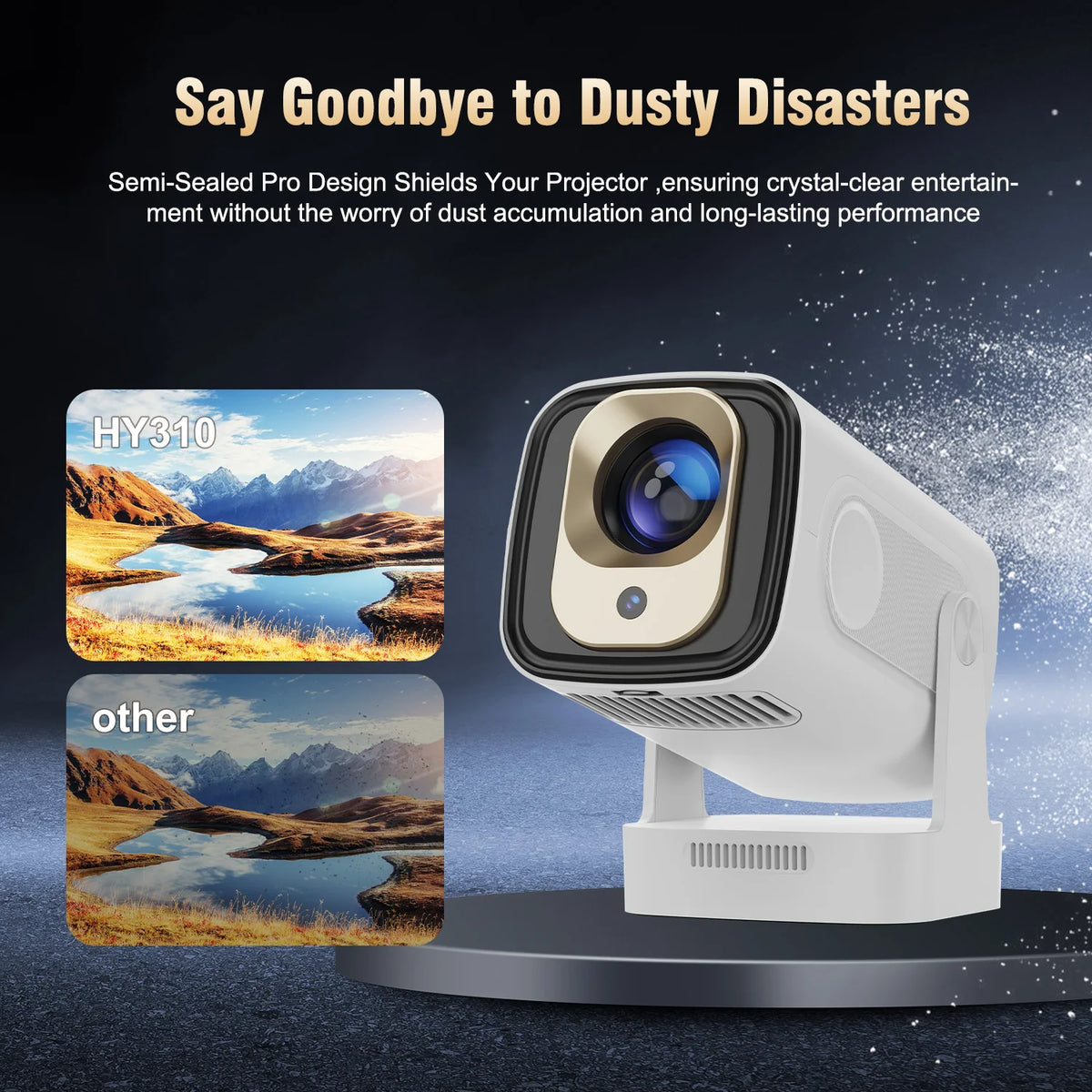 Magcubic HY310 Android 11 Projector 4K Native 1080P Auto Focus Native 330ANSI Dual Wifi BT5.4 Air Mouse Voice Home Outdoor Movie