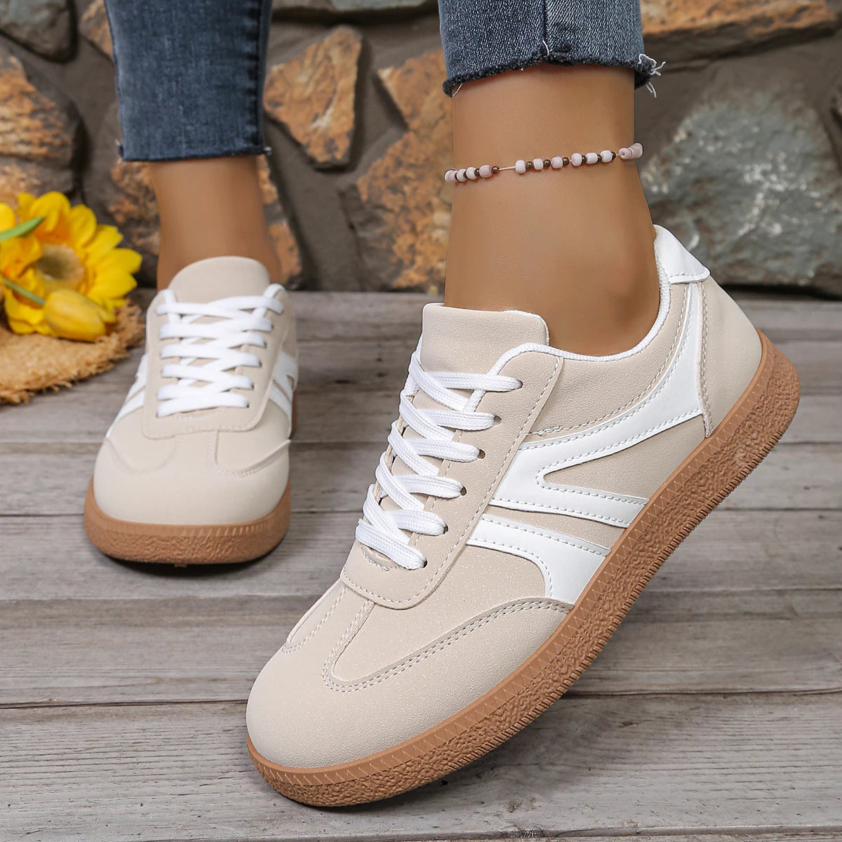 Women's Casual Sneakers Spring/autumn Fashion Round Toe Training Shoes Casual Comfortable Walking Shoes Women