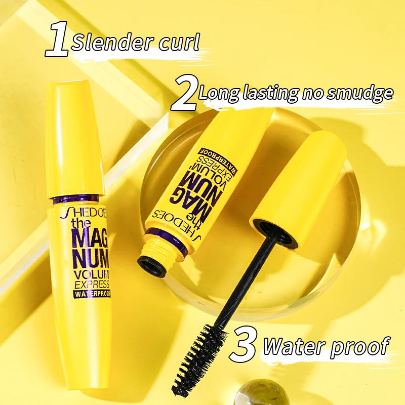 Curly Waterproof Mascara, Durable Anti Smudge Natural Eye Makeup