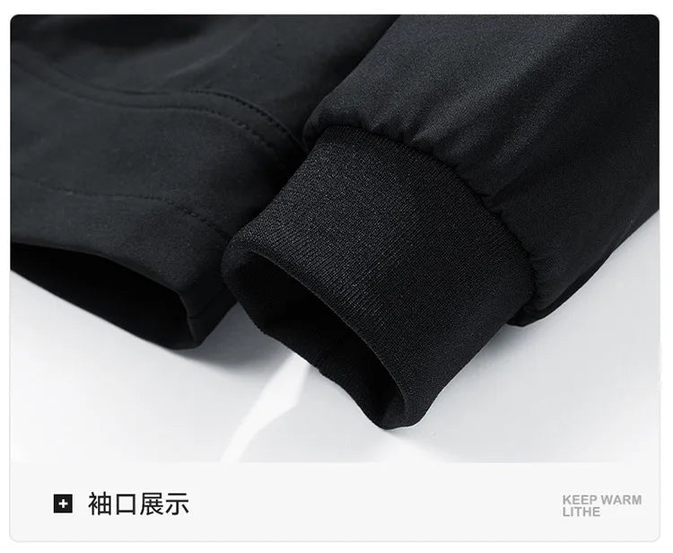 Big Size 9XL Men's Long Trench Coat Hood Fleece Thick Windbreaker Male Autumn Winter Lightweight Plus Large Oversize Hat Zipper