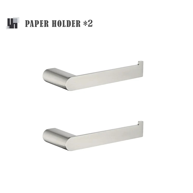Bathroom Hardware Set Stainless Steel Bathroom Accessories Set Wall Mounted Towel Bar Towel Ring Toilet Paper Roll Holder Set
