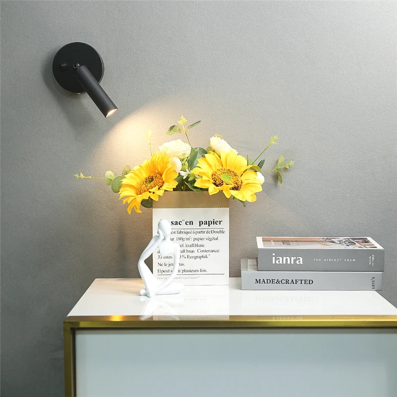 Modern Wall Lamps Folding with Switch LED Reading Spot Light for Home Study Wall Lights Bedroom Bedside Living Room Decor Light