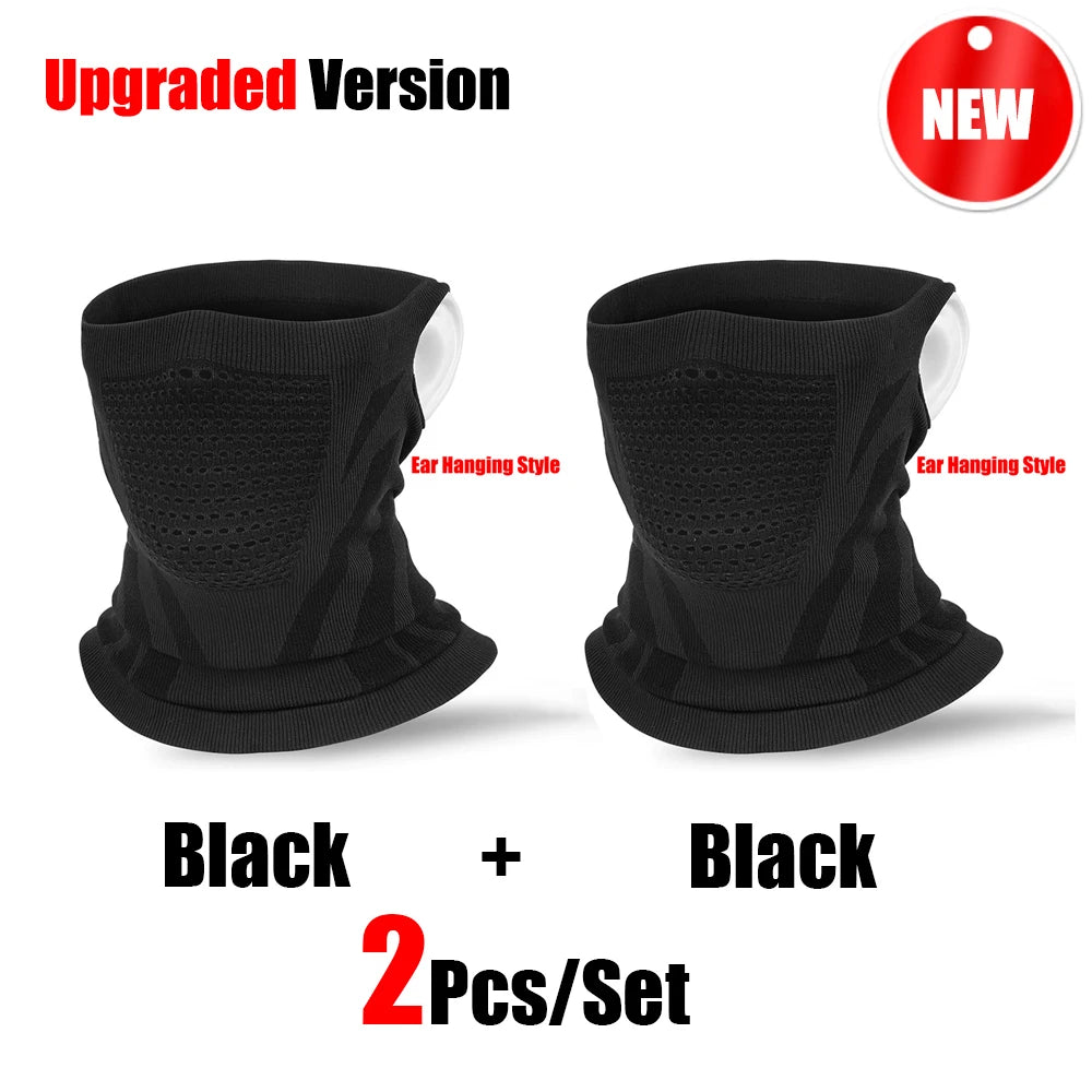 1pc/2pcs/3pcs Unisex Winter Breathable Warm Ski Mask Bike Motorcycle Half Face Mask Scarf Outdoor Hiking Fishing Cycling Mask