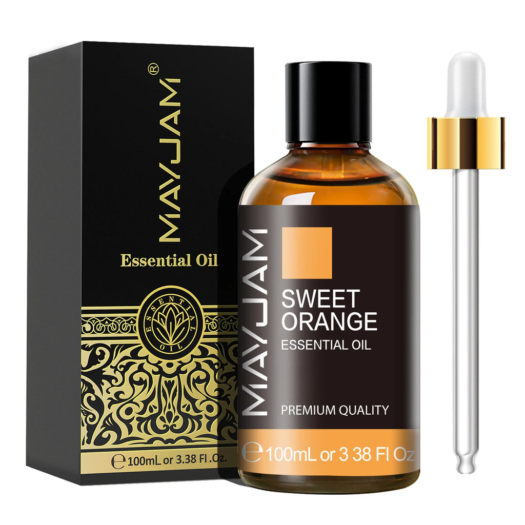 MAYJAM 100ML Essential Oils For Humidifier Diffuser Lavender Sandalwood Sweet Orange Tea tree Camphor Vetiver Aromatic Oil