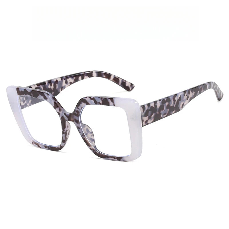 European-style square large-frame glasses with fashionable multiple colors, suitable for ladies, anti-blue light glasses