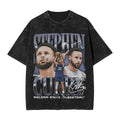 Men Women's T Shirt Stephen Curry Washed T-Shirts Harajuku Basketball Star Summer Tees Y2K Retro Printed Casual Tops Gift Idea