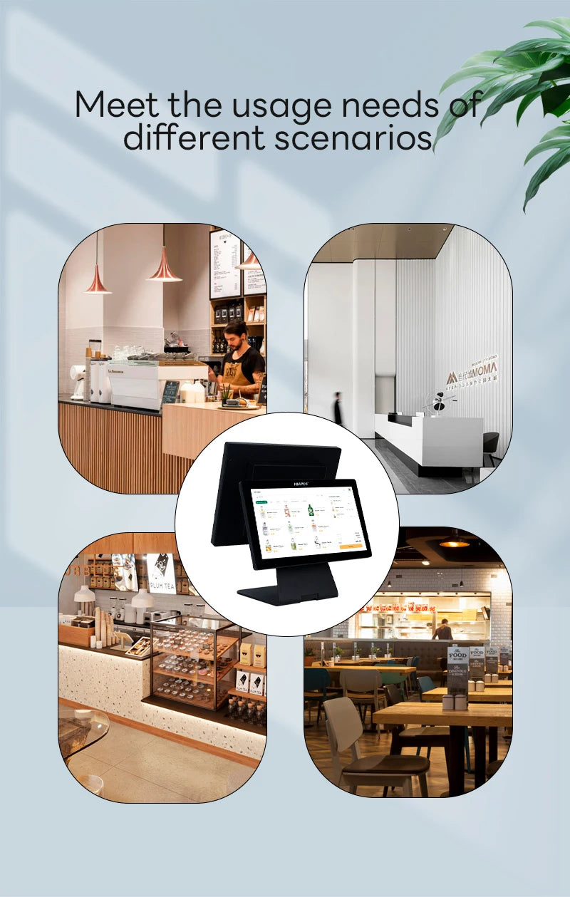 ATV&UTVHBAPOS Q2 Touch Screen Desktop POS Terminal All-in-One Cash Register for Grocery Store