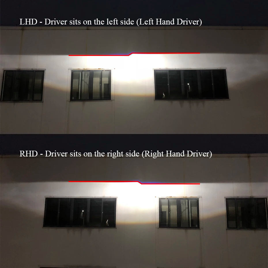 Ronan 2.5INCH 42W 6000K HD Bi-LED Projector Lens Dual LED Chips for H1 H4 H7 9005/9006 Socket Car Lossless Upgrade Retrofit