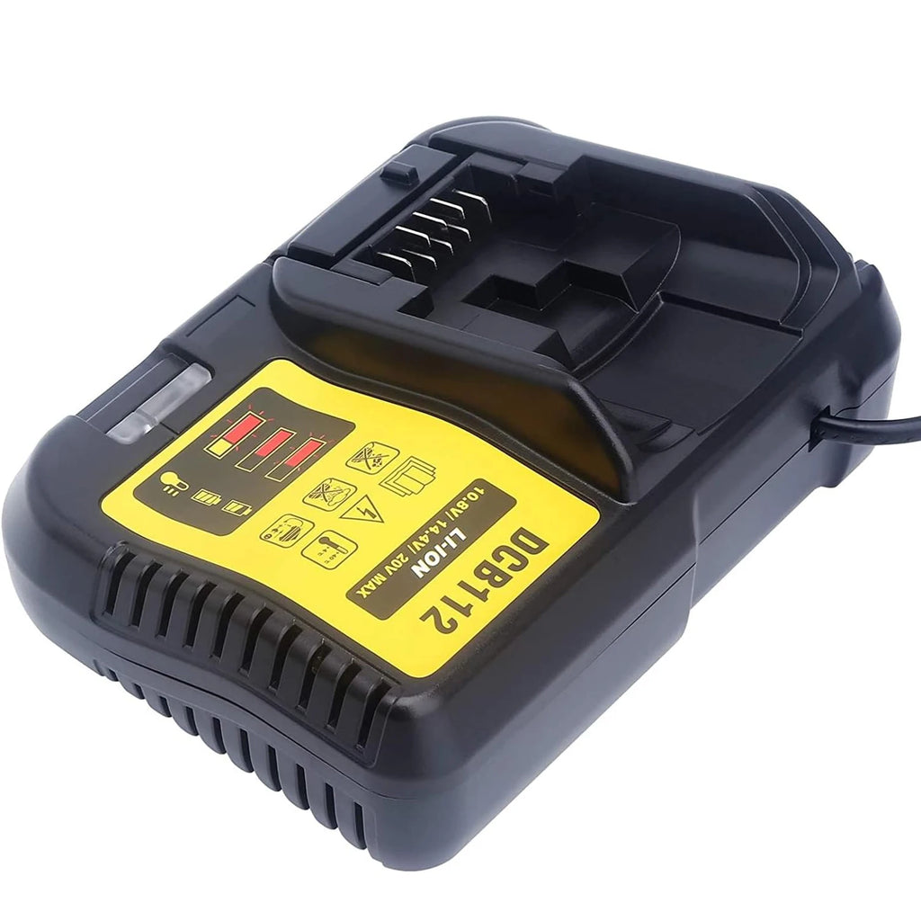 DCB112 Charger Repalcement for Dewalt 12V/20V Battery Charger Compatible with Dewalt 12V/20V Max Battery DCB200 DCB203 DCB125 DCB107