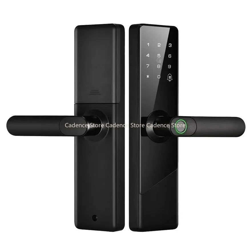MOES Tuya ZigBee Smart Door Lock Indoor Password Fingerprint Remote Unlock Keycard Tamper Alarm Battery Powered Work With Alexa
