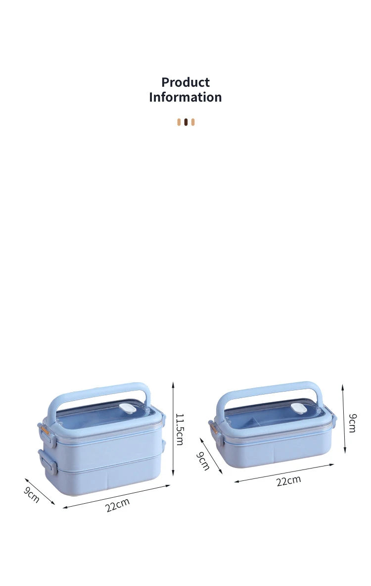 Kitchen Home Microwave Lunch Box Wheat Straw Dinnerware Food Storage Container Children Kids School Office Portable Bento Box
