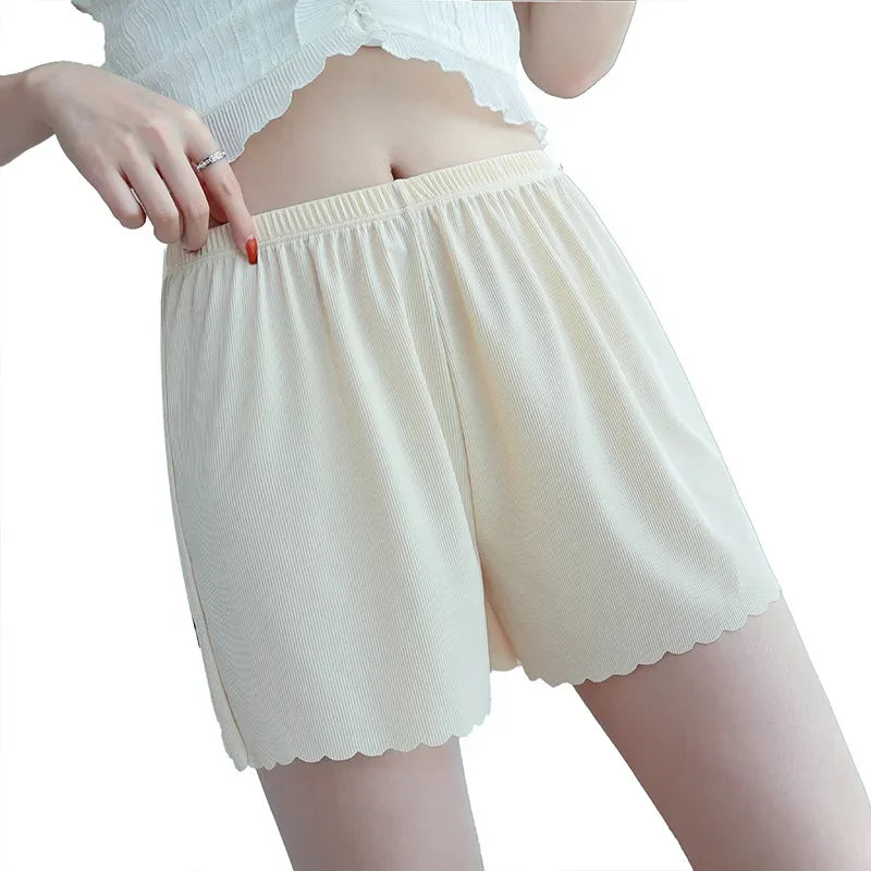 Home Casual Women's Shorts Summer Thin Safety Pants Women's Anti-slip Safety Pants Ice Silk Leggings Wearing Loose Shorts Women