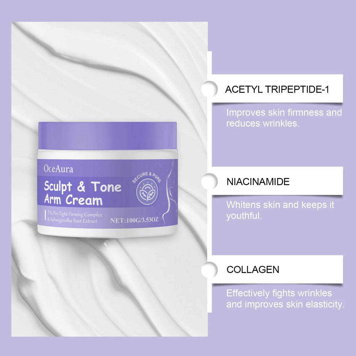 Sculpt & Tone Arm Firming Cream Remove Wrinkles Lifting Skin Anti Sagging Arm Massage Tightening Fast Shipping Body Care Cream