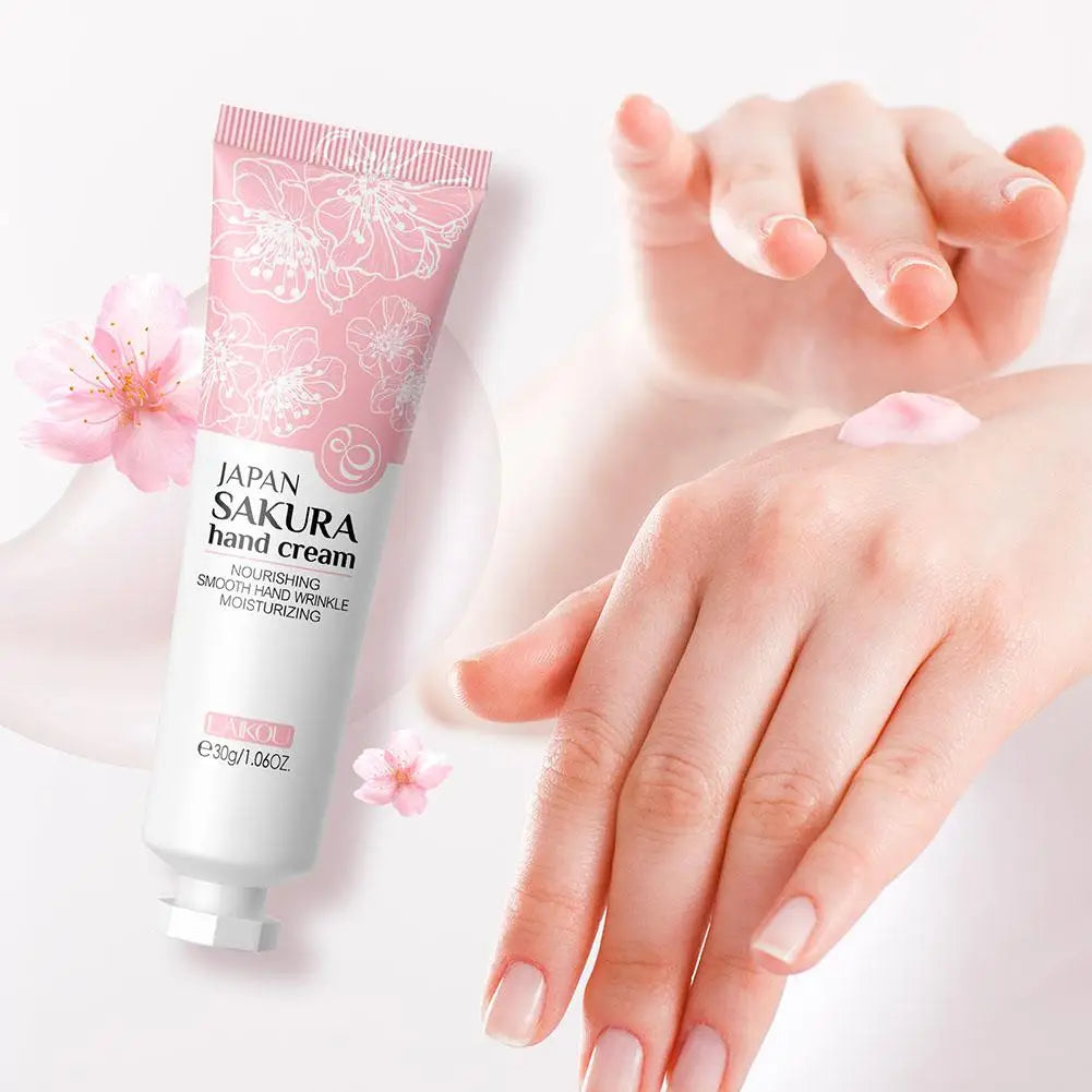 Sakura Hand Cream Whitening Wrinkle Removal Anti-crack Moisturizing Skin Care Cracked Repair Products Repair Hand Gream