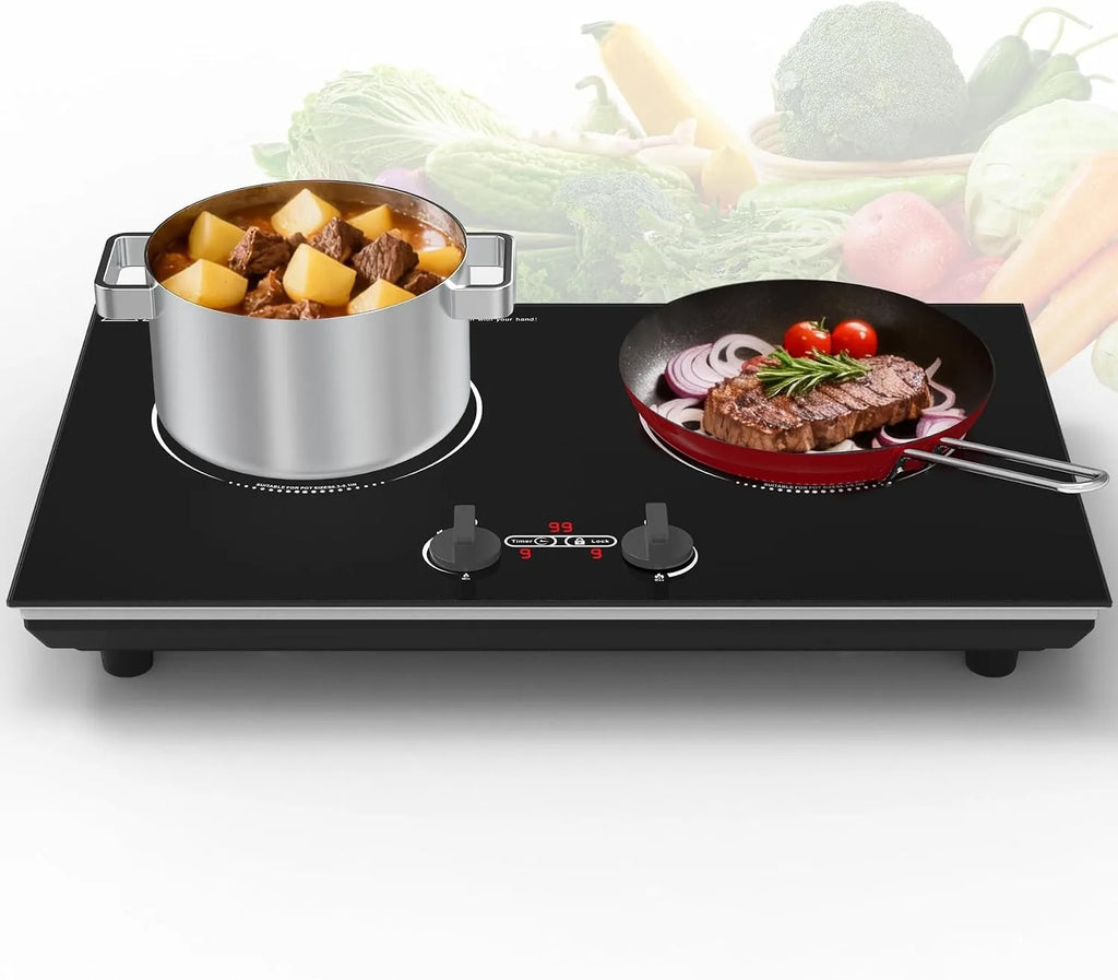 Induction Cooktop 4000 W Countertop burners with Knob Control