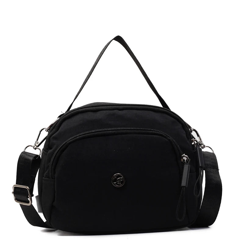 Women's Fashion Canvas Crossbody Bags Multi Pocket Small Shoulder Bag Casual Boho Handbag Lightweight Travel Purse for Daily Use
