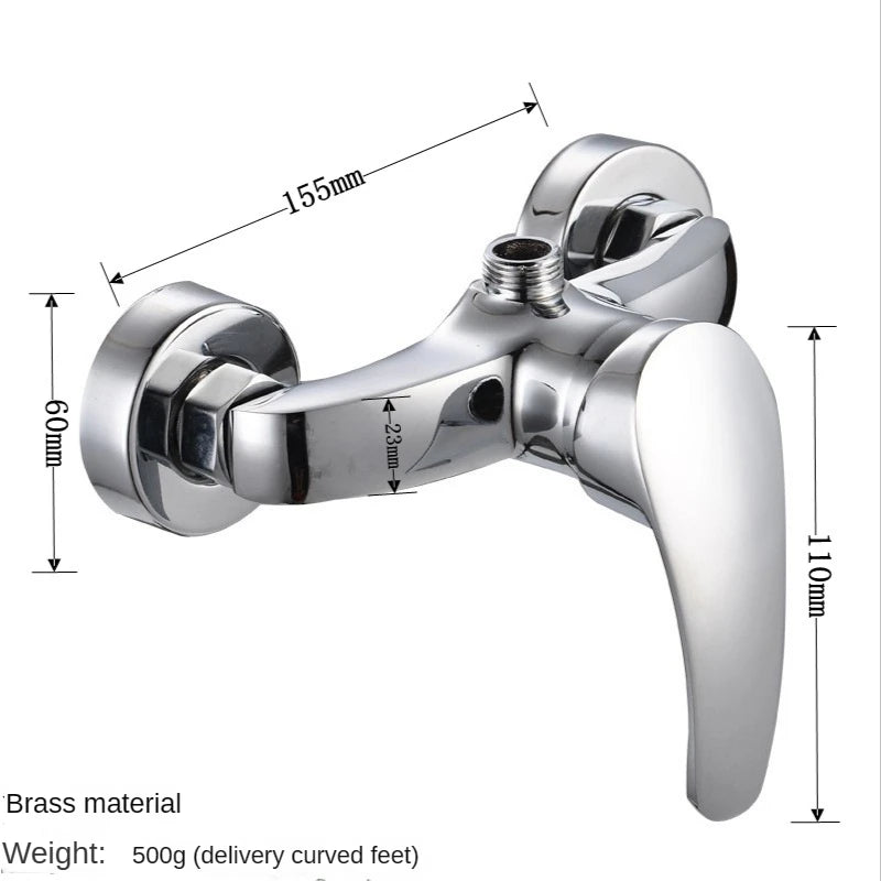 Brass Shower Faucet Mixer Valve Set with Shower Head and Hidden Switch for Bathroom Hot and Cold Water Tap  Bath