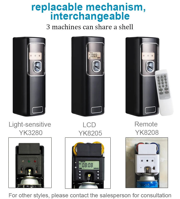 Perfume dispenser Automatic toilet fill Wall-mounted air freshener dispenser with remote control