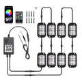 4/8/12PCS RGB Neon LED Rock Light 3D Lens Car Underglow Chassis Light Universal For Jeep Truck SUV ATV UTV Decorative Accessorie
