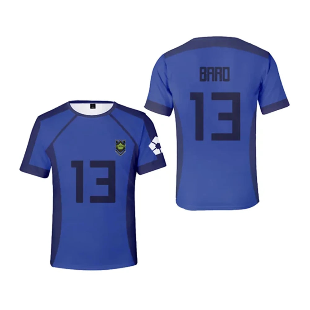 Anime Japan Blue Lock Isagi Yoichi Football Shirt Cosplay Hyoma Chigiri Meguru Bachira Daily Street Style T-shirt Top