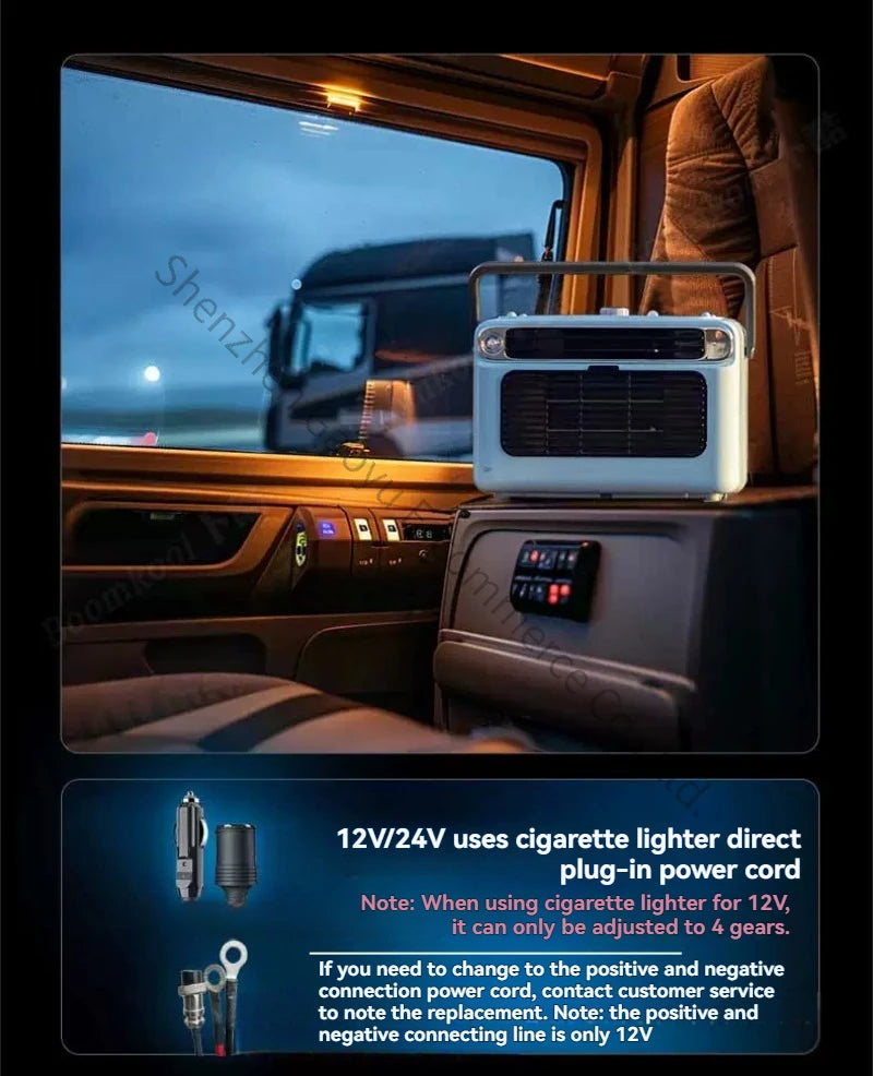 12V/24V Portable Inverter Air Conditioner Compressor Cooling for Truck Car RV Camping Outdoor Mini Ultra Compact High Efficiency