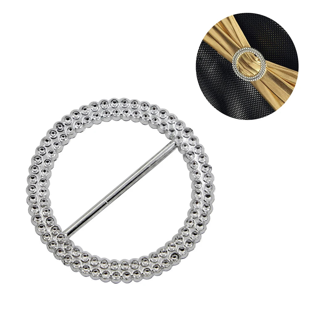 100pcs Electroplated Chair Buckle Belt Buckle Chair Rhinestone Buckles Wedding Chair Buckle Decoration Wedding Party Supplies