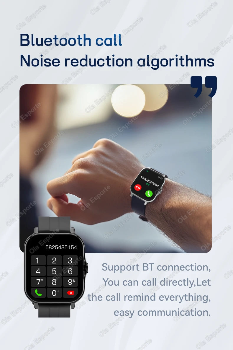 2026 New Multifunctional Smart Watch Men&Women Bluetooth Connected Phone Music Fitness Sports Bracelet Sleep Monitor Watch HT30