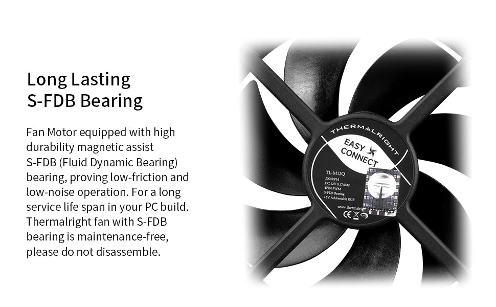 Thermalright TL-M12Q X3 120mm PC Case Cooling Fans, Daisy-Chain | 2000RPM | High Airflow | ARGB | Dual Infinity Mirrors Lighting