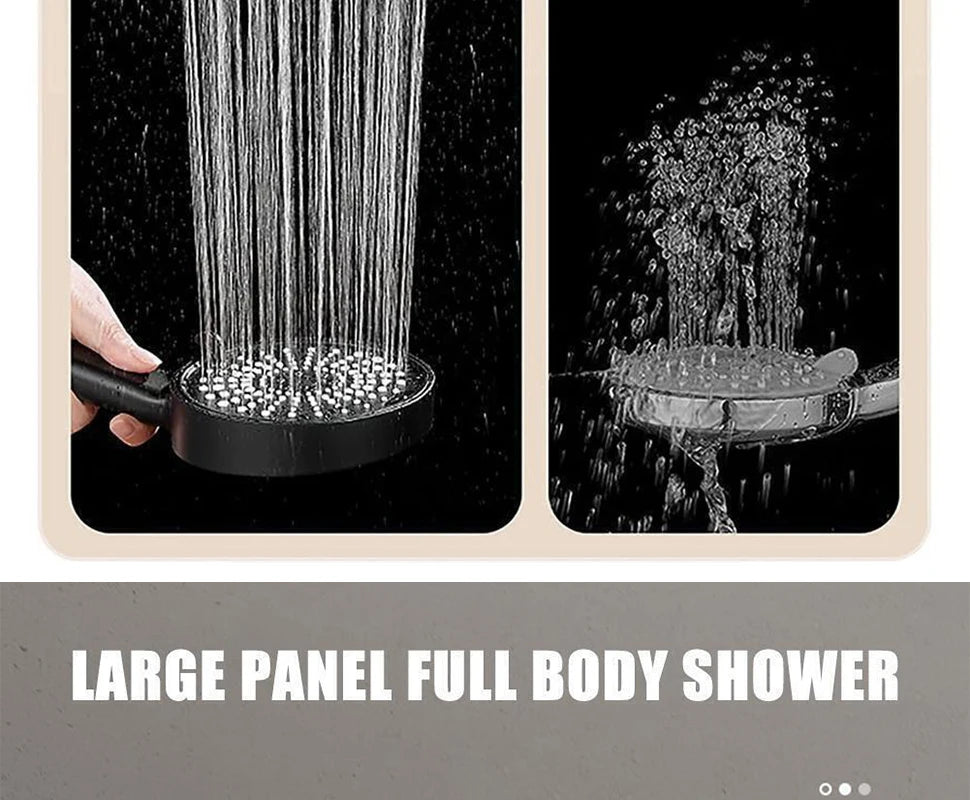 12.5cm Big Panel Shower Head,High Pressure Rainfall Shower Set Water Saving Shower,5 Modes Adjustable Shower Head Bathroom Tools