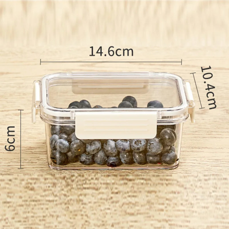 Portable Lunch Box for Kids School Microwave Transparent Bento Box with Compartments Salad Fruit Food Sealed Jar Container Box