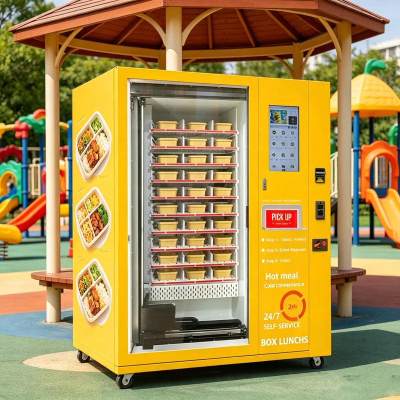 Hot Food Vending Machines for Business Fully Automatic L Hot Meal Dispenser Vending Machine Self Service Lunch Box Vending OME