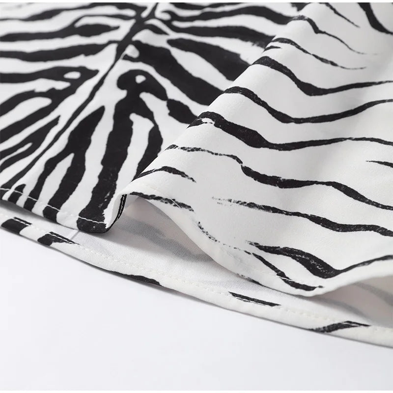 Fashion Zebra Print Women's Skirt High Waist Straight Loose Skirt Chic 2026 Spring Summer New Street Daily Wear Ladies Clothing