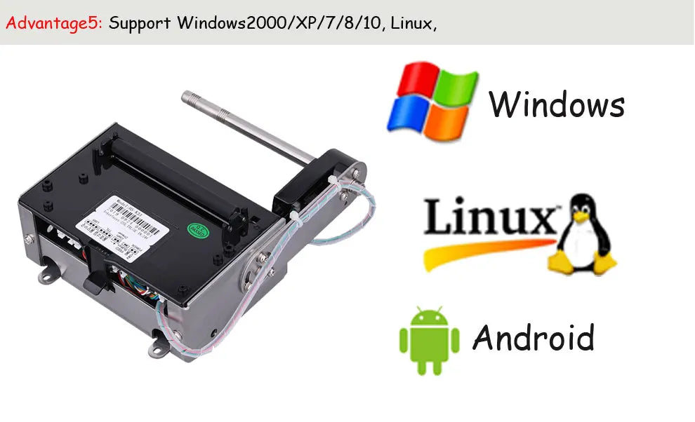 80mm Embedded Thermal Printer Kiosk Receipt Printer with Auto Cutter 180mm/s Speed Printing for USB TTL /RS232 Interface