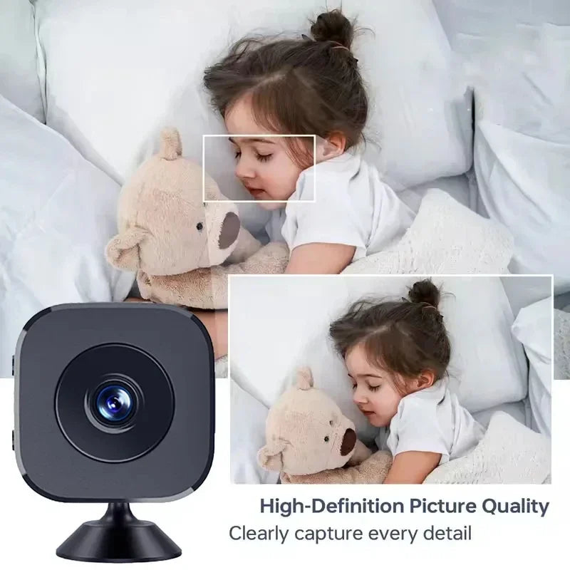 Wireless Mini Security Camera 4K HD 2 Way WiFi Indoor Outdoor Audio Surveillance with Motion Detection Night Vision Camera