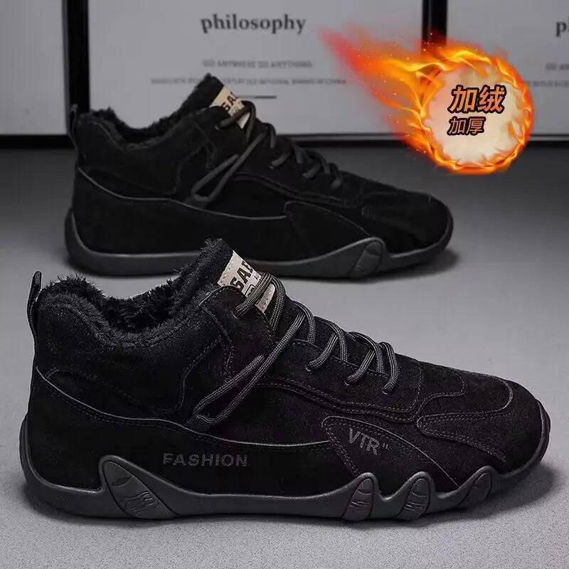 Ankle Boots for Men 2025 Spring Man Casual Sneakers Non Slip Khaki Work Mens Shoe Short Boots Loafers Lace Up Zapatillas Hombre