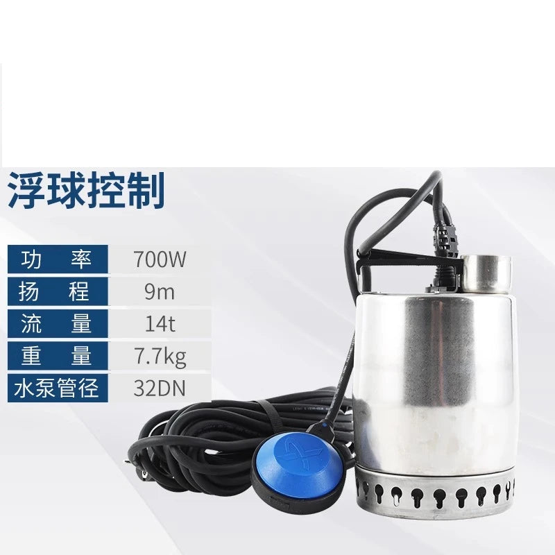 Danish Grun-dfos Pu-mp KP250-M-1 Stainless Steel Submersible Sewage - Pool Pumping Circulation Boosting Drainage
