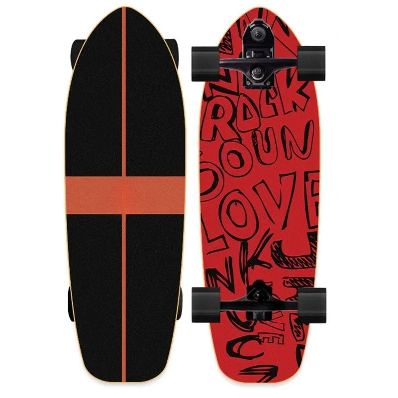 82cm Professional S7 P7 Carver Surf Land Skateboard Highly Smooth Maple Professional Land Surfboard Big Fish Board