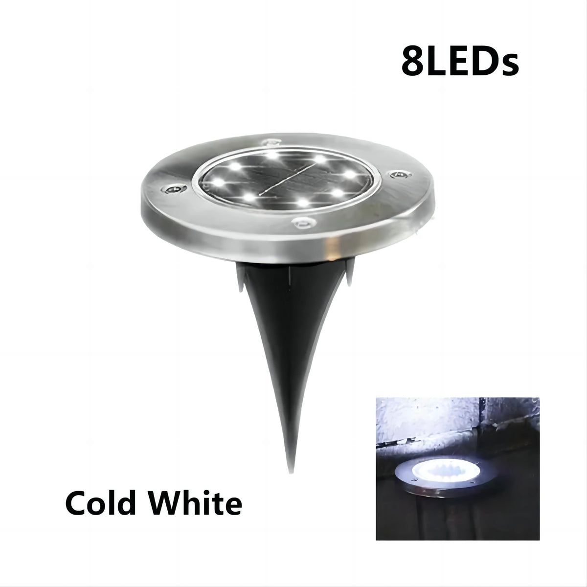 8/20 LED Solar Power Disk Light Outdoor Garden Solar Underground Light Deck Light Spotlight Buried Solar Led Lamp Garden Decor
