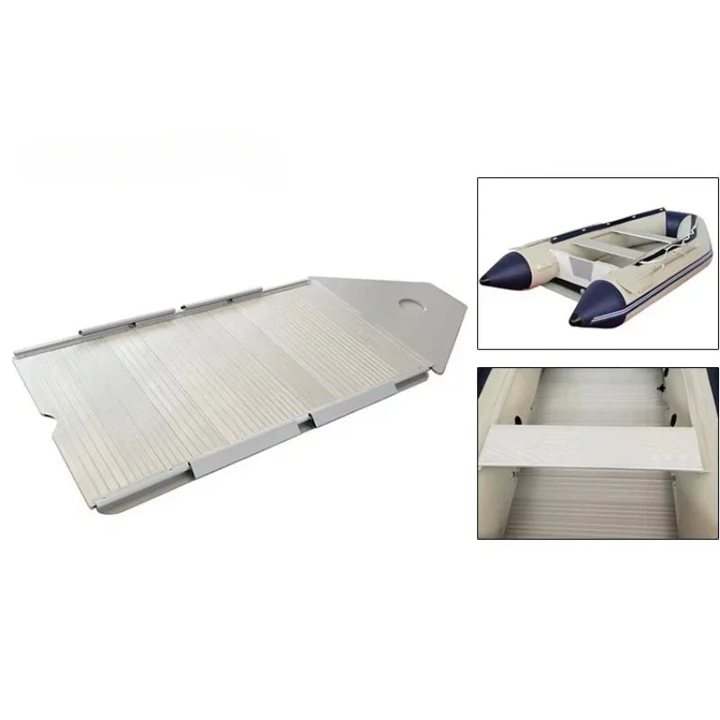 12'6" Inflatable Fishing Boat PVC 0.9mm with Aluminum Floor Rowing Boats 380cm for 6 Person Sport Yacht on Sea Max 30HP Power