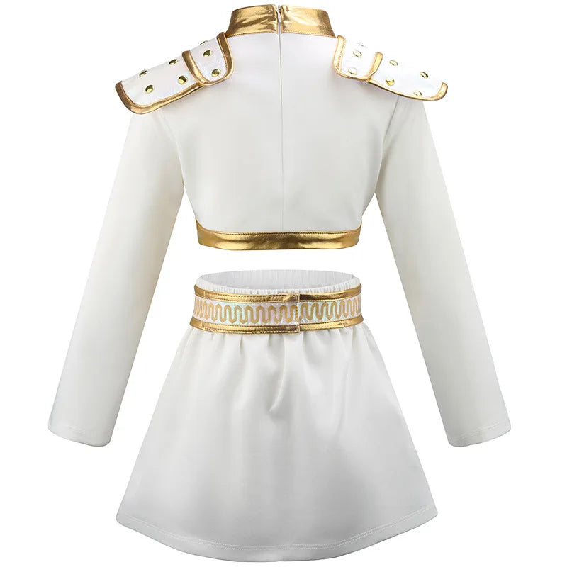 New Movie Role-playing Costume Suits Kids Girls Cartoon Cosplay Sets Children Fashion Stage Performance Clothing Outfits 4-12Y