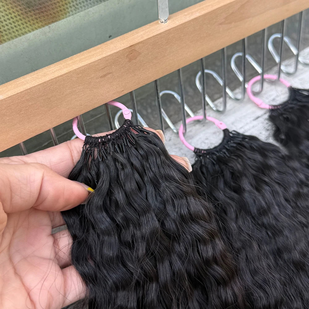 Water Wave Crochet Human Hair Extensions No Shedding Invisible Crochet Feather Braiding Natural Color Body Wave Hair Extension