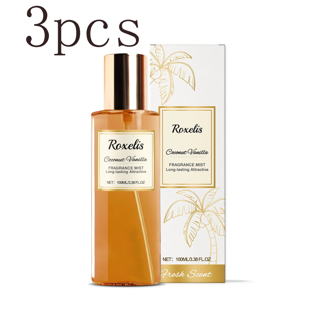 Coconut Vanilla Romantic Body Mist - Fresh Elegant Scent, Long-Lasting Natural Fragrance, Portable Daily Niche Perfume