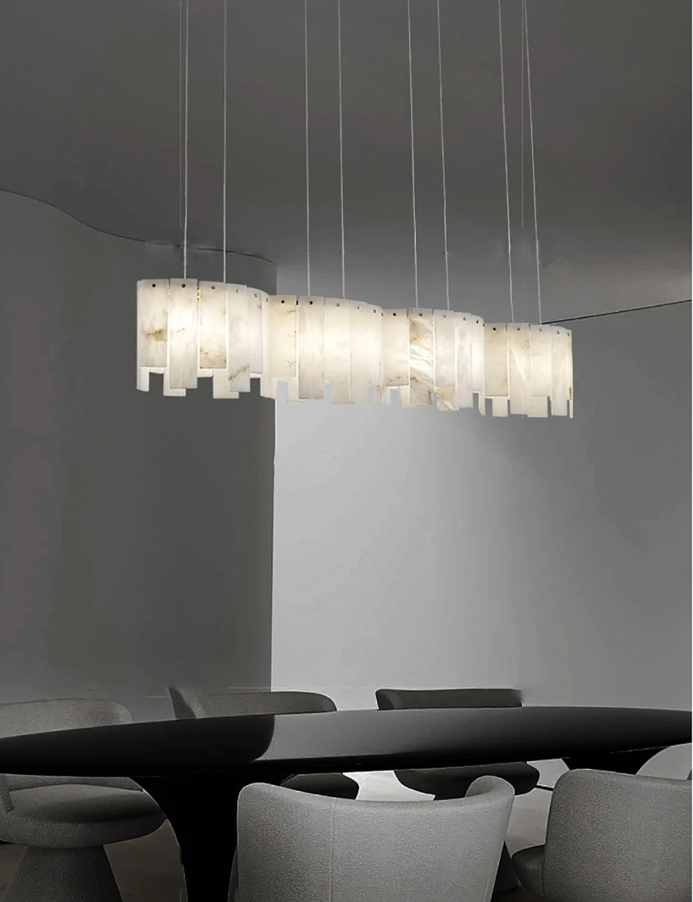 Modern Light Luxury Natural Marble Ceiling Pendant Lamps Home Decor Appliance Hanging Lamps Brushed Matte Gold Lighting