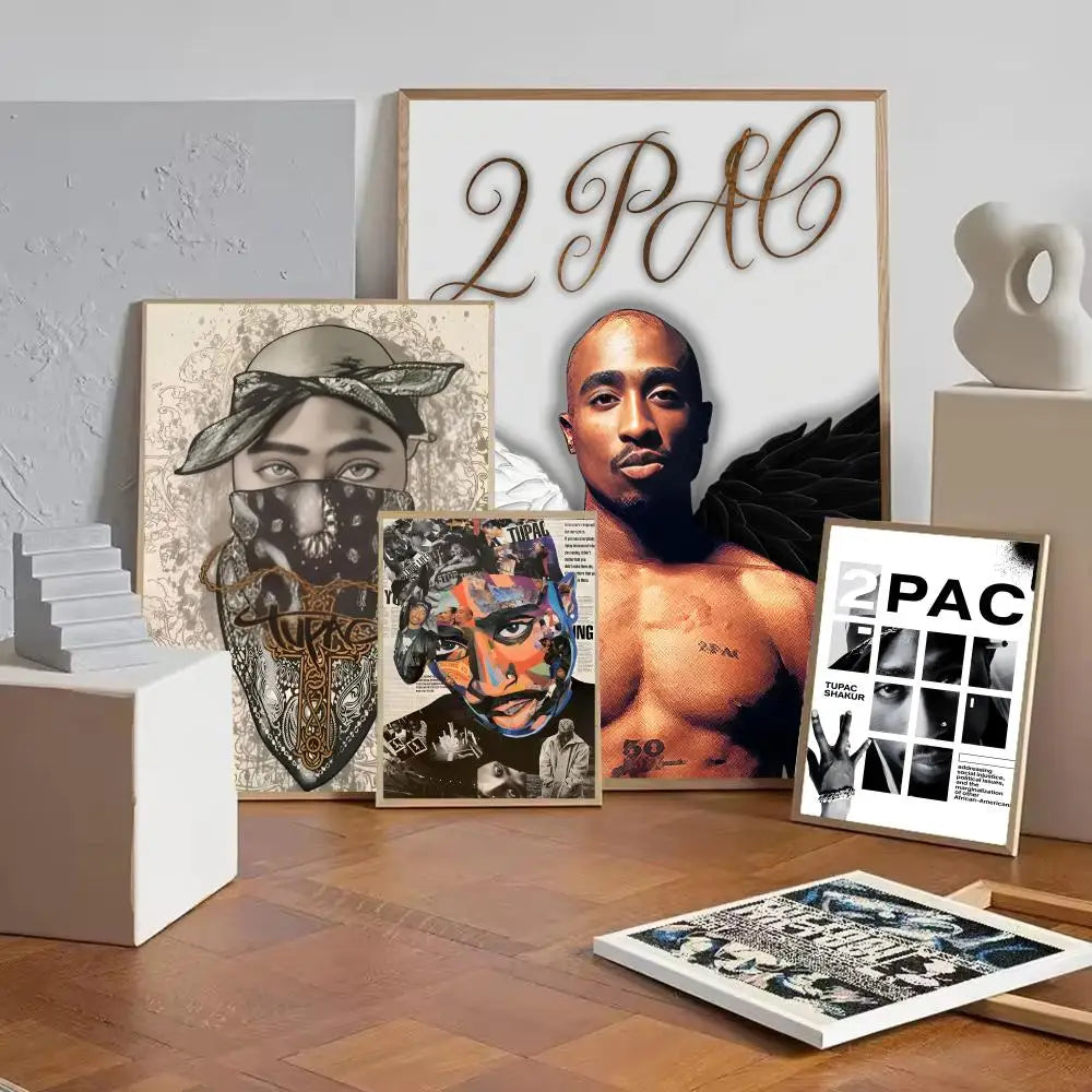 Rapper 2Pac T-Tupac S-Shakur Poster Paper Print Home Living Room Bedroom Entrance Bar Cafe Art Painting Decoration